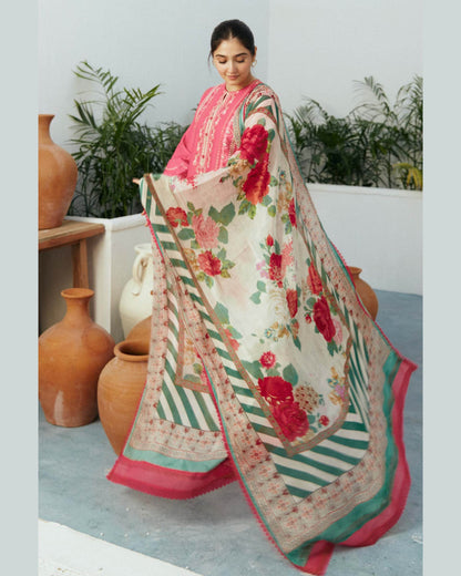 ZARA SHAHJAHAH LAWN UNSTITCHED EMB 3PC - City Cloth House