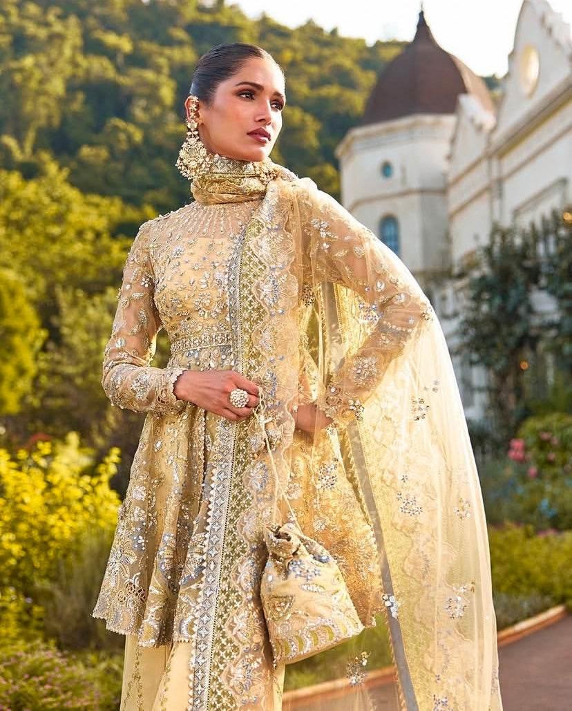 SORAYA ORGANZA UNSTITCHED EMB SUIT - City Cloth House