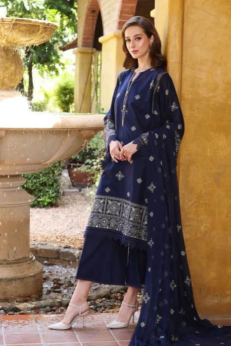 BAREEZE LAWN LUXURY UNSTICH EMB 3PC - City Cloth House