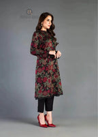 BAREEZE LINEN UNSTITCHED EMB 3PC - City Cloth House