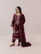 MAHNUR DHANAK EMB UNSTITCHED 3PC