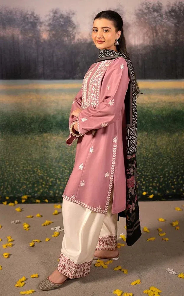 URGE DHANAK PREMIUM UNSTITCHED EMB 3PC - City Cloth House