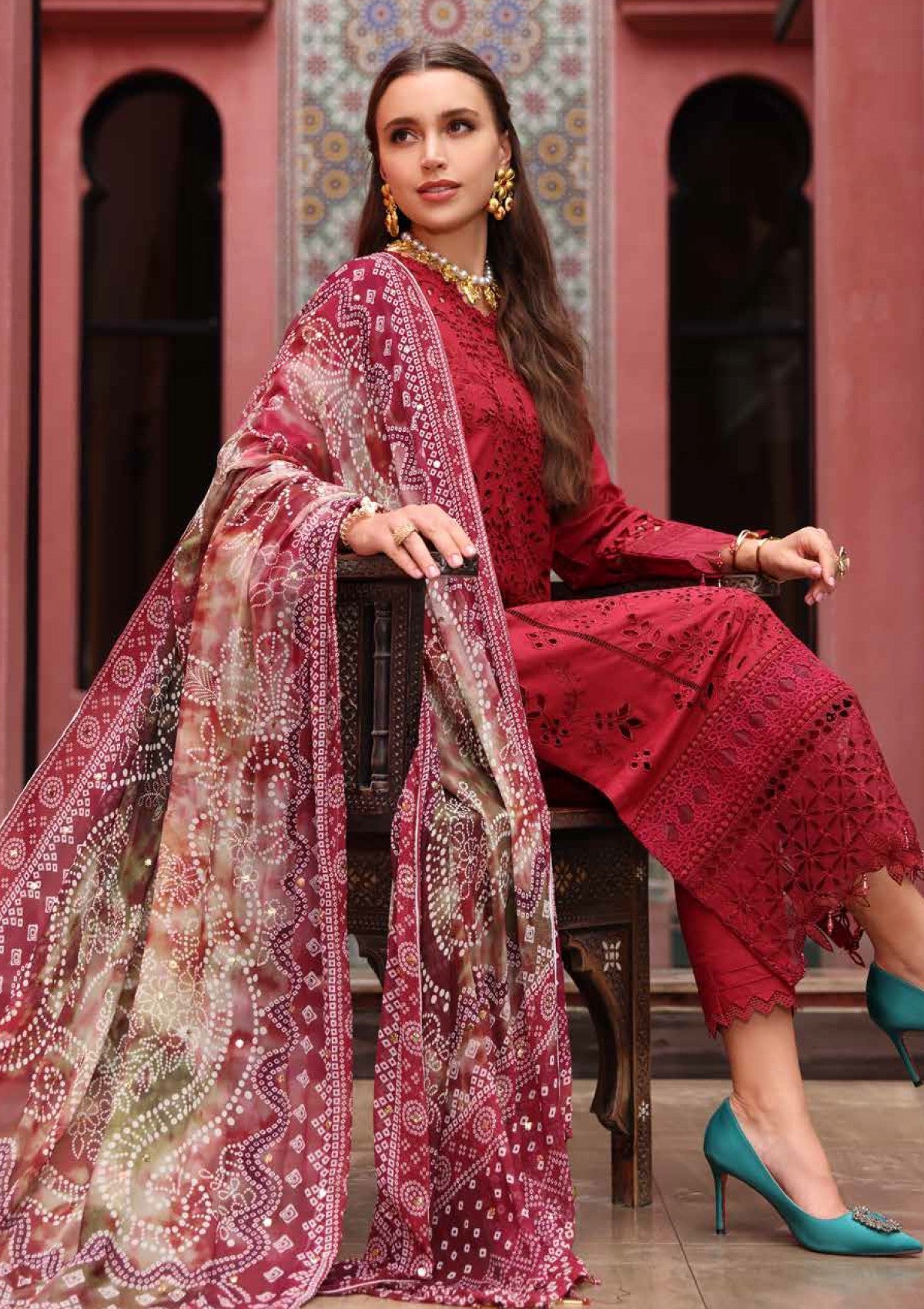 NUREH LAWN PREMIUM UNSTITCHED EMB 3PC