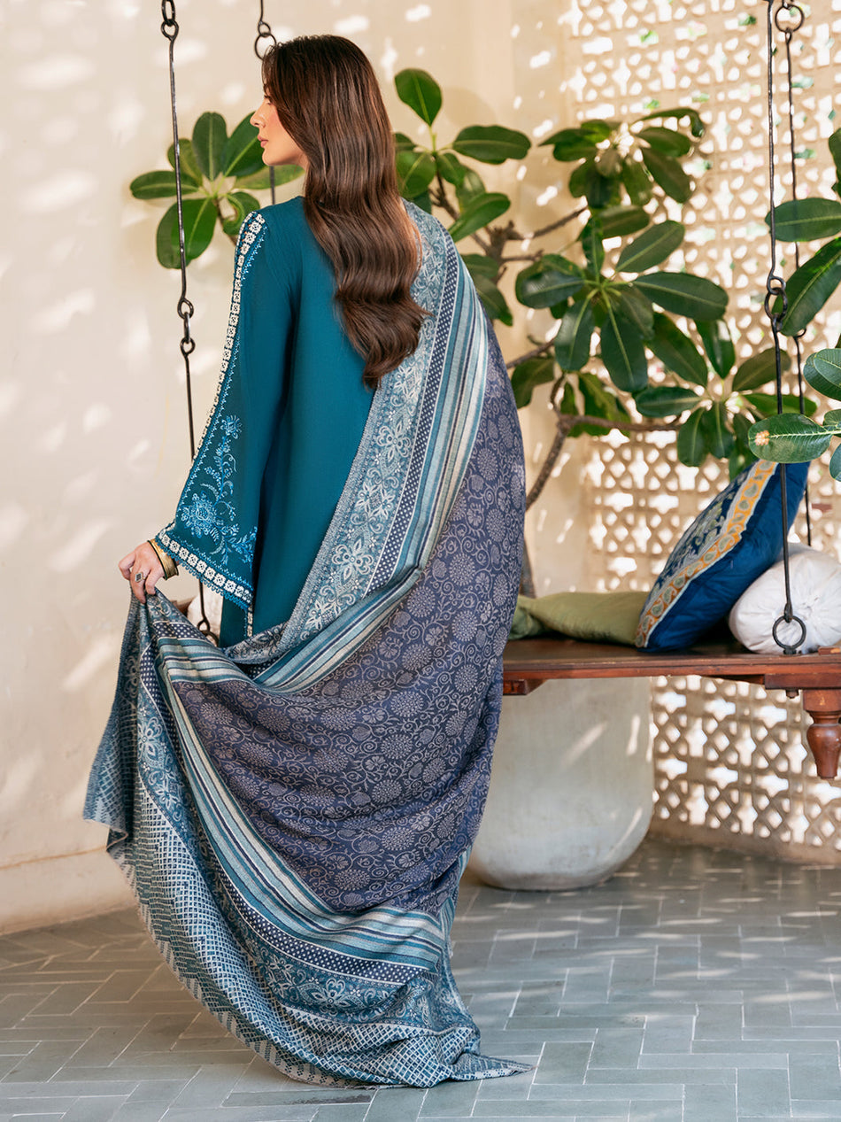 Nilofer | Emb Unstitched Dhanak 3pc