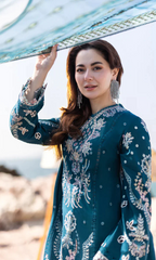 QALAMKAR LAWN PREMIUM UNSTITCHED EMB 3PC