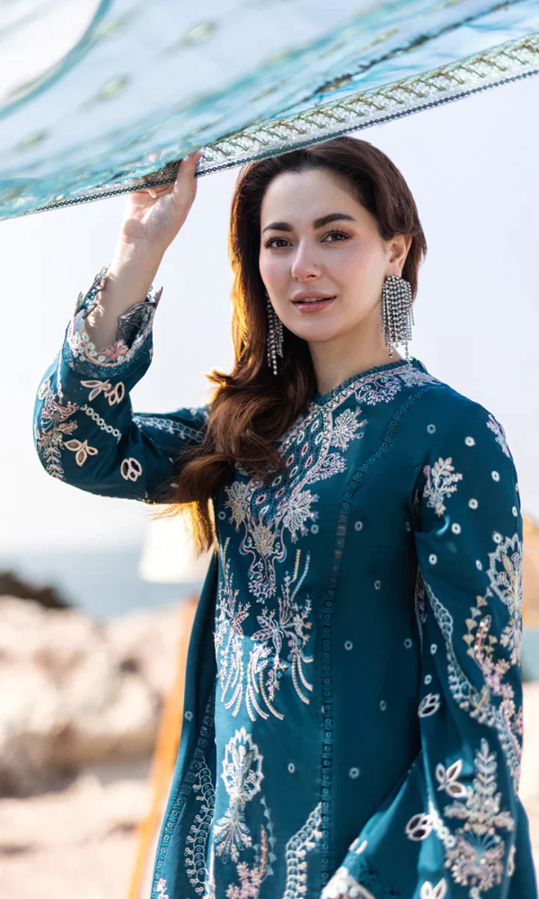 QALAMKAR LAWN PREMIUM UNSTITCHED EMB 3PC