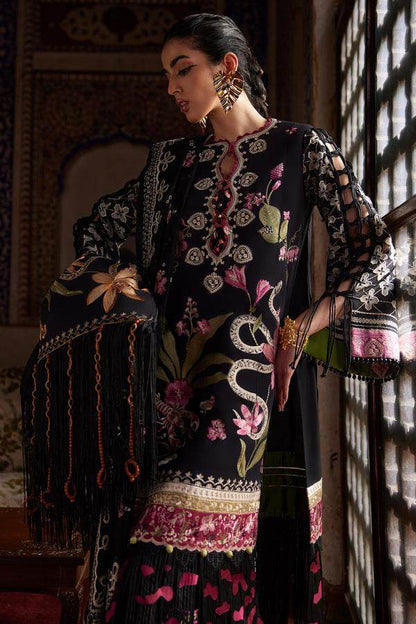 ELAF LAWN UNSTICH EMB 3PC AZUREH (EL25-04 A) - City Cloth House