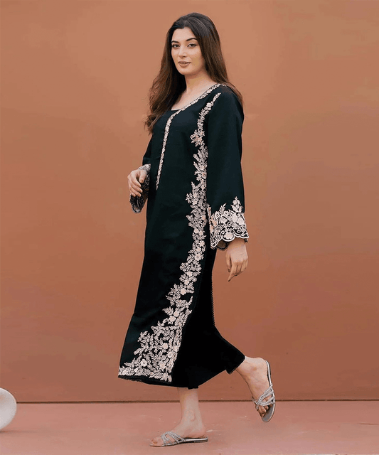 CF DHANAK UNSTITCHED EMB 2PC