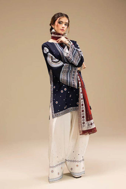 JAZMIN LAWN PREMIUM UNSTITCHED EMB 3PC - City Cloth House