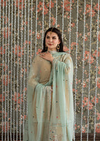 Zard | Emb Unstitched Shamoz silk 3pc