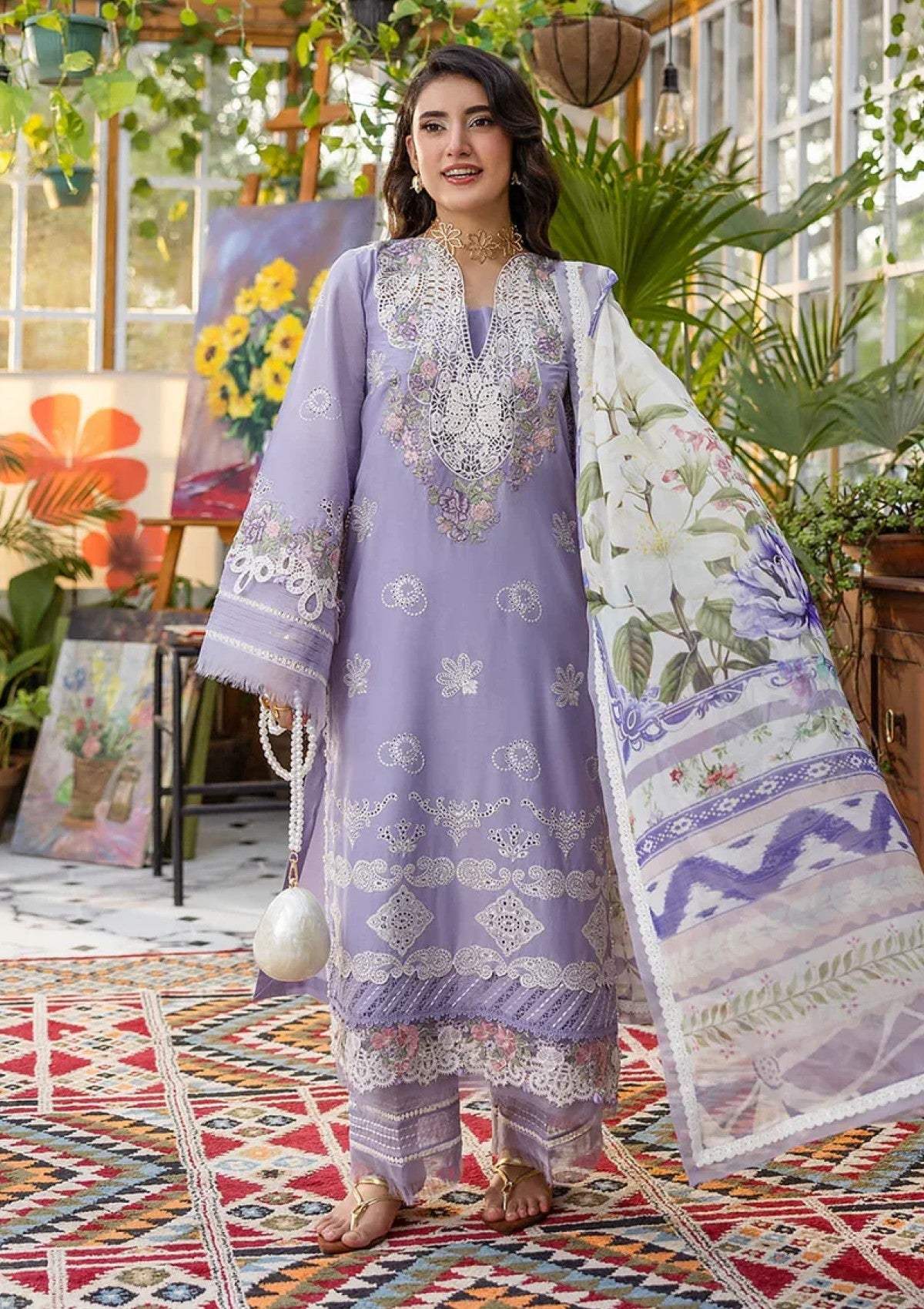 ELAF LAWN PREMIUM UNSTITCHED EMB 3PC