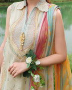 MUSHQ DHANAK EMB UNSTITCHED 3PC