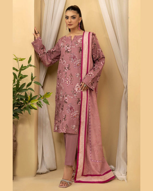 MOTIFZ LAWN PRINTED UNSTICH 3PC - City Cloth House
