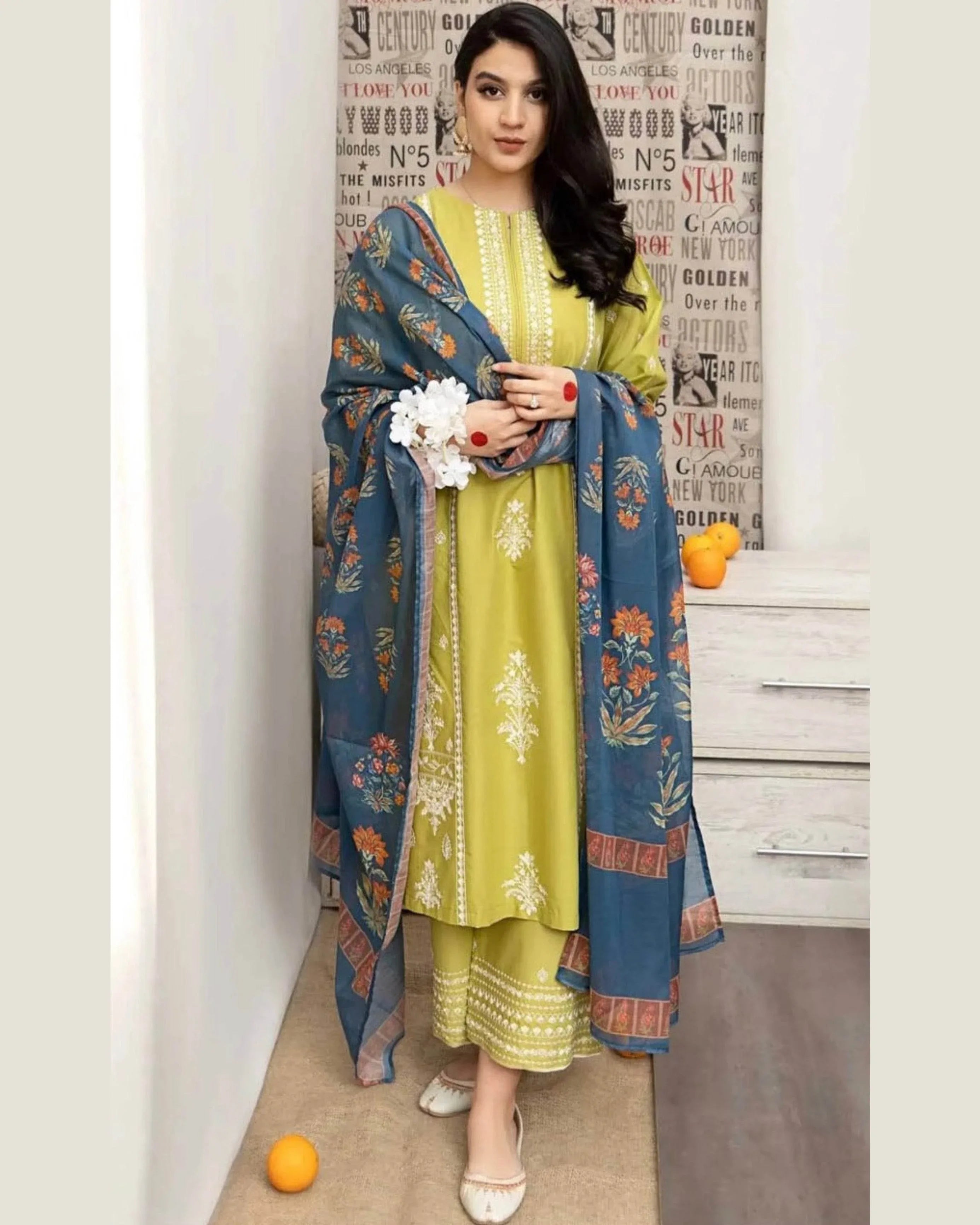 AISLING LAWN PREMIUM UNSTICH EMB 3PC - City Cloth House