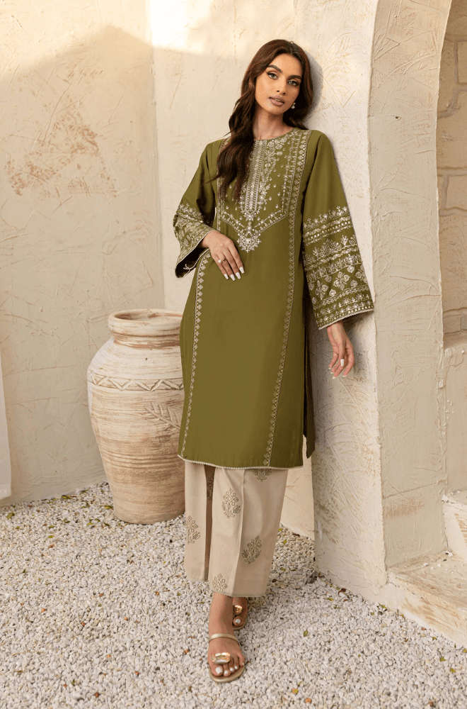 Sage | Emb Unstitched Lawn 2pc