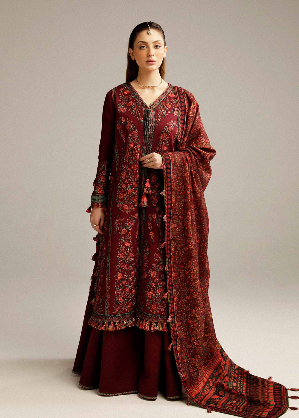 Ziana | Emb Unstitched Dhanak 3pc
