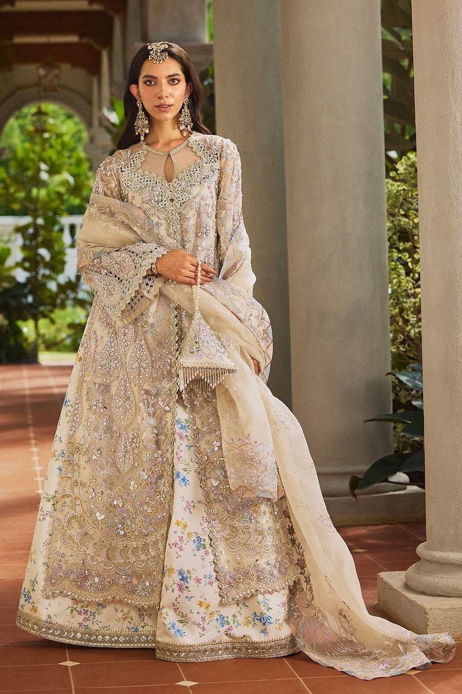 SORAYA ORGANZA UNSTITCHED EMB SUIT AZILIS - City Cloth House