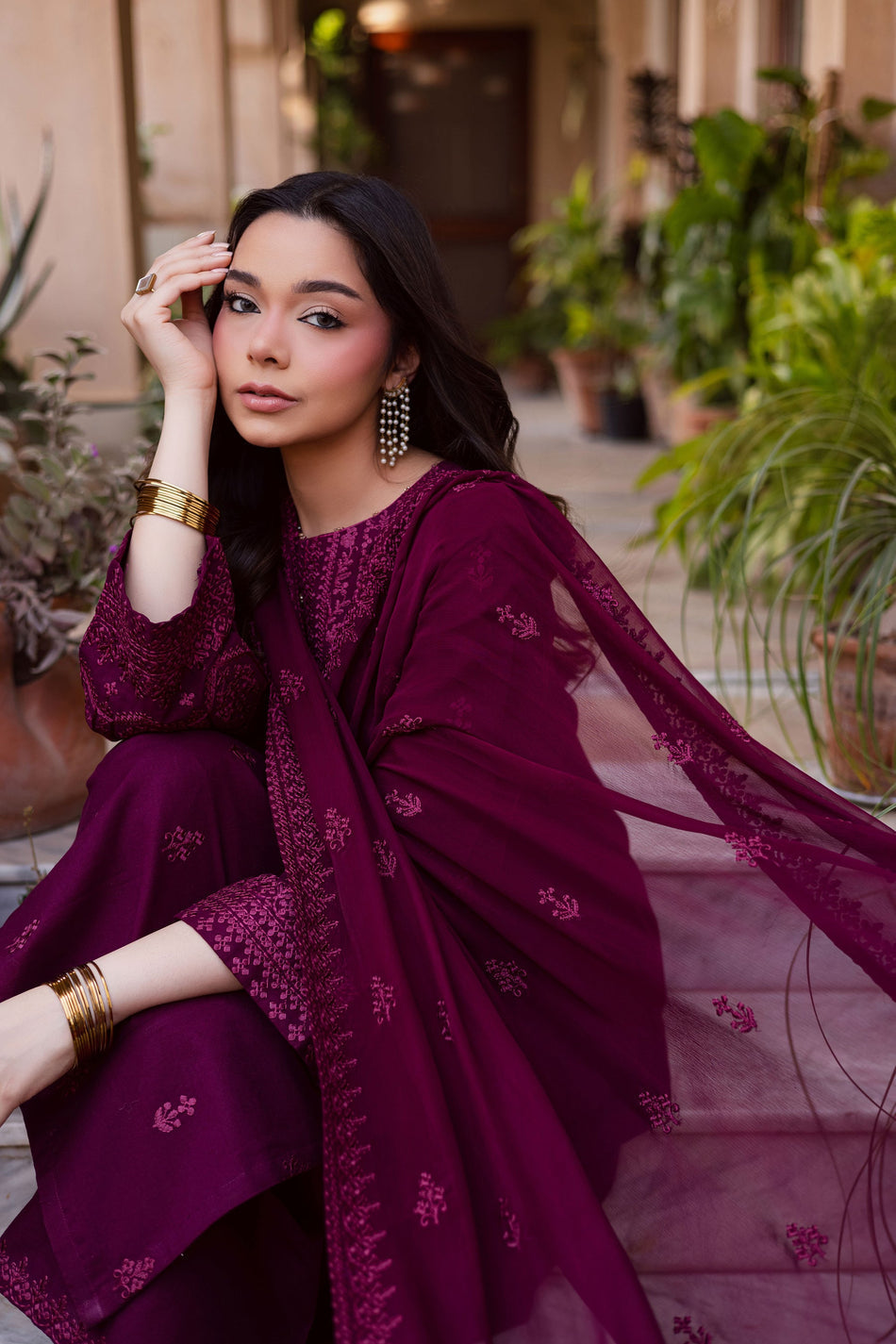 Mehr | Emb Unstitched Dhanak 3pc