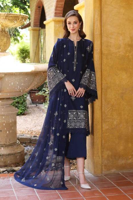 BAREEZE LAWN LUXURY UNSTICH EMB 3PC - City Cloth House