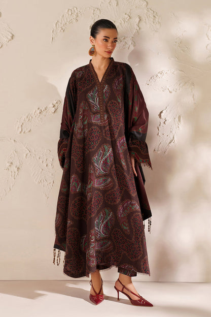 BAROQUE LINEN PRINTED UNSTICHED 3PC