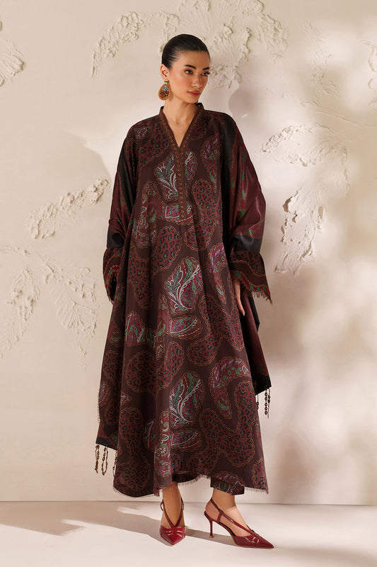 BAROQUE LINEN PRINTED UNSTICHED 3PC