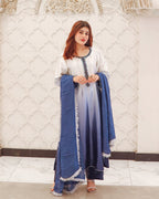 Zoha | Emb Unstitched Shamoz silk 3pc