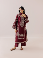 MAHNUR DHANAK EMB UNSTITCHED 3PC