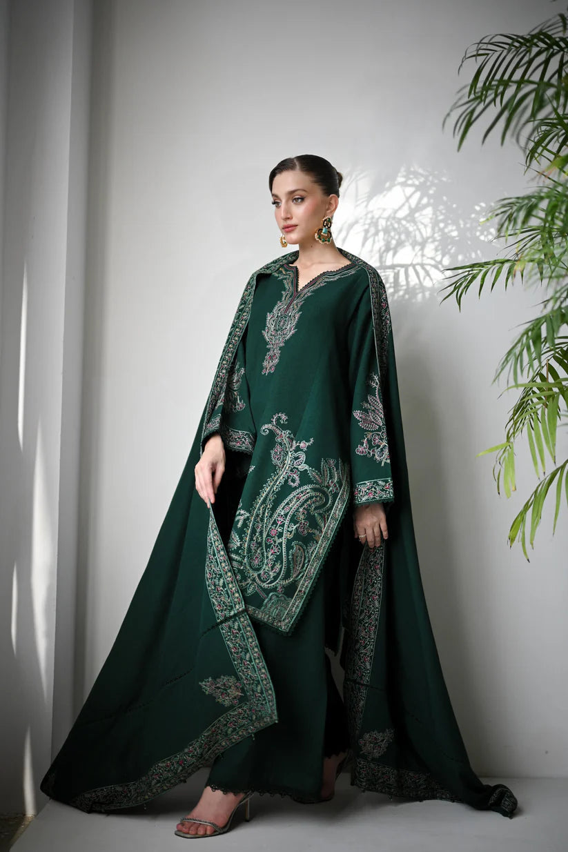 Nazakat | Emb Unstitched Dhanak 3pc