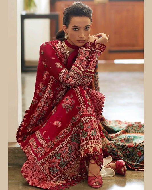 ELAN LAWN UNSTITCHED EMB 3PC - City Cloth House