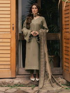 Zebaish | Emb Unstitched Dhanak 3pc