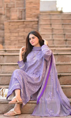 ZARA SHAHJAHAN LAWN LUXURY UNSTITCHED EMB 3PC - City Cloth House