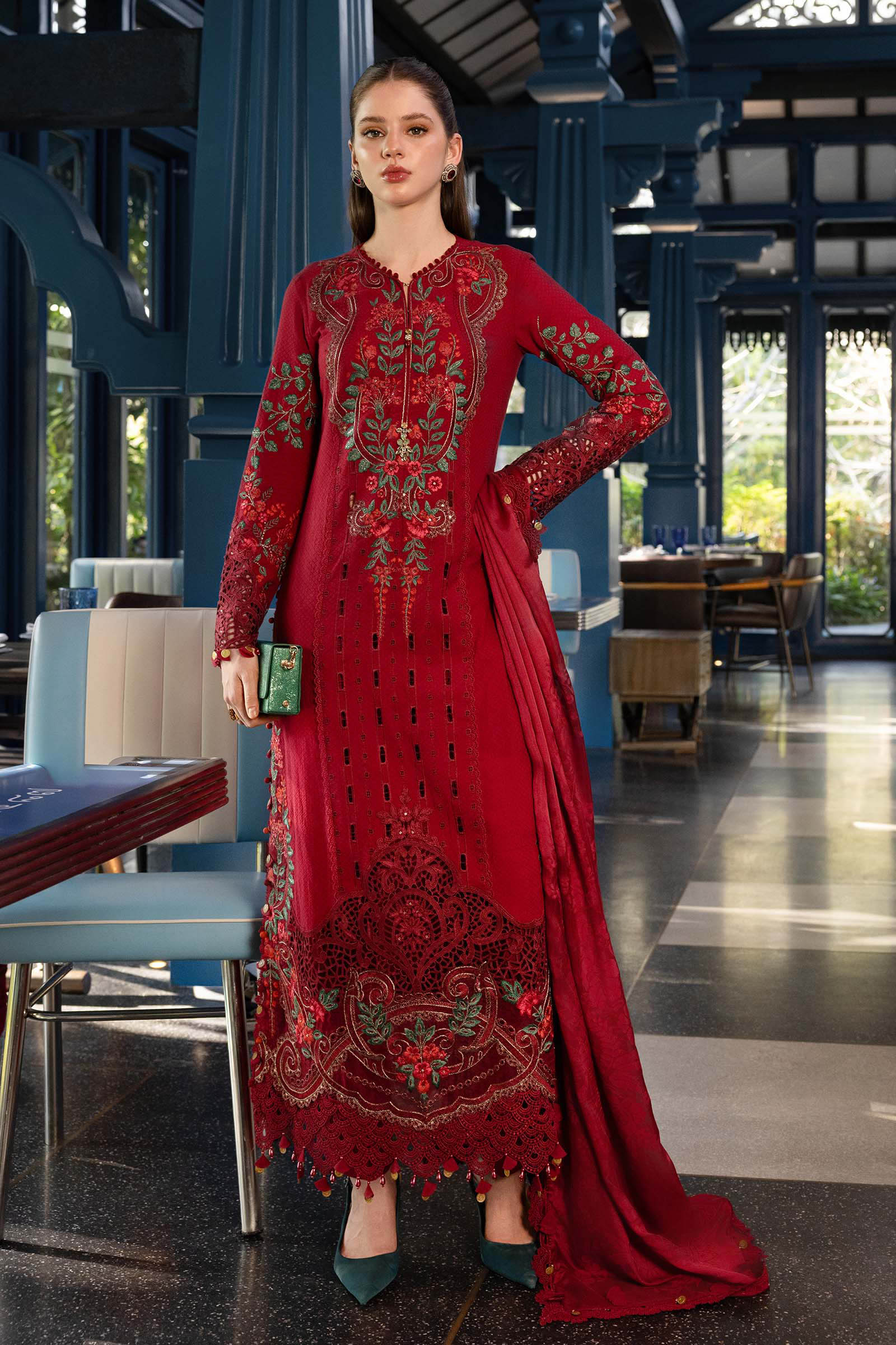 MARIA.B LAWN LUXURY UNSTITCHED EMB 3PC