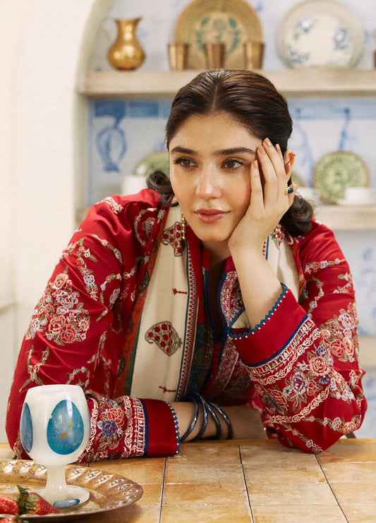 ZARA SHAHJAHAN DHANAK LUXURY UNSTITCHED EMB 3PC