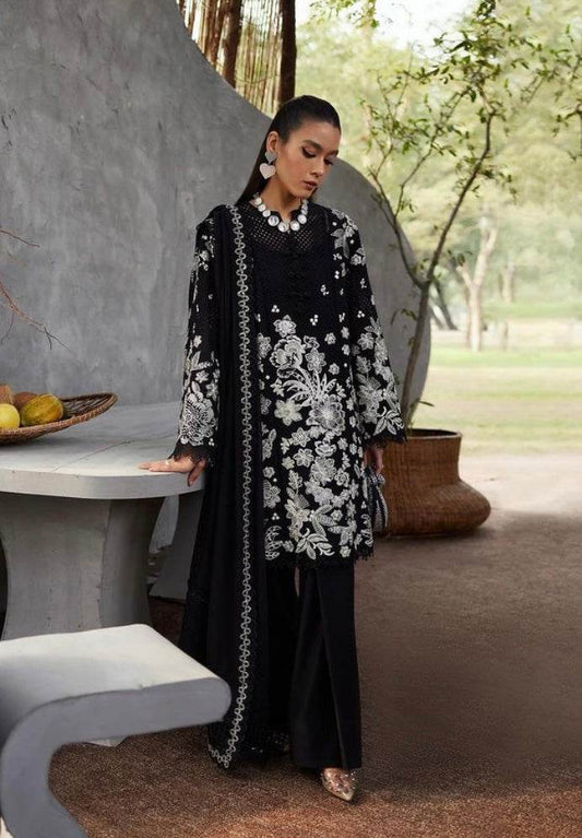 SUFFUSE LAWN LUXURY UNSTITCH EMB 3PC MEENAH (SU-01) - City Cloth House