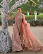 QALAMKAR ORGANZA UNSTITCHED EMB SUIT - City Cloth House