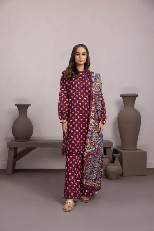 NISHAT KHADDAR UNSTITCHED PRINTED 3PC