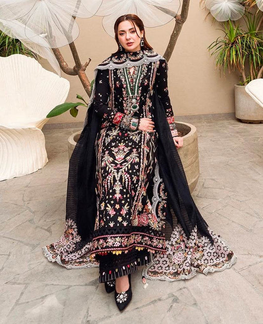 QALAMKAR LAWN PREMIUM UNSTITCHED EMB 3PC - City Cloth House