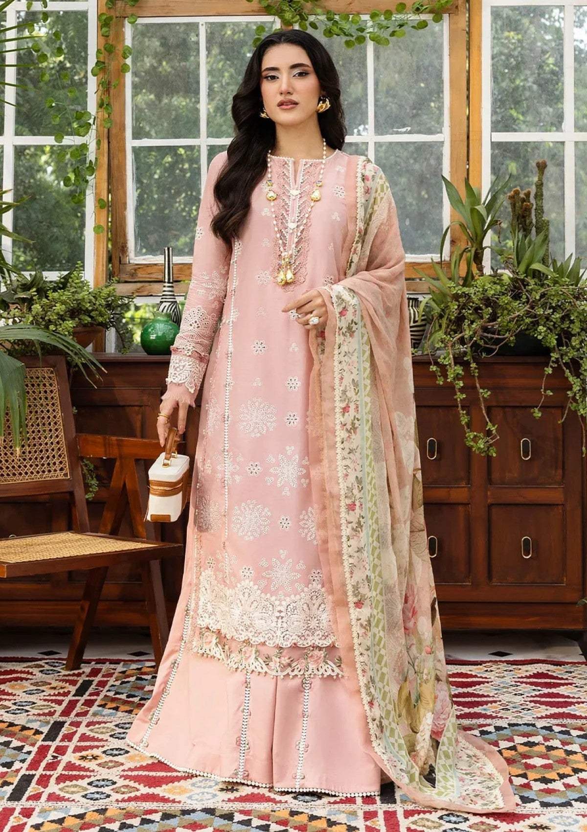 ELAF LAWN LUXURY UNSTITCHED EMB 3PC