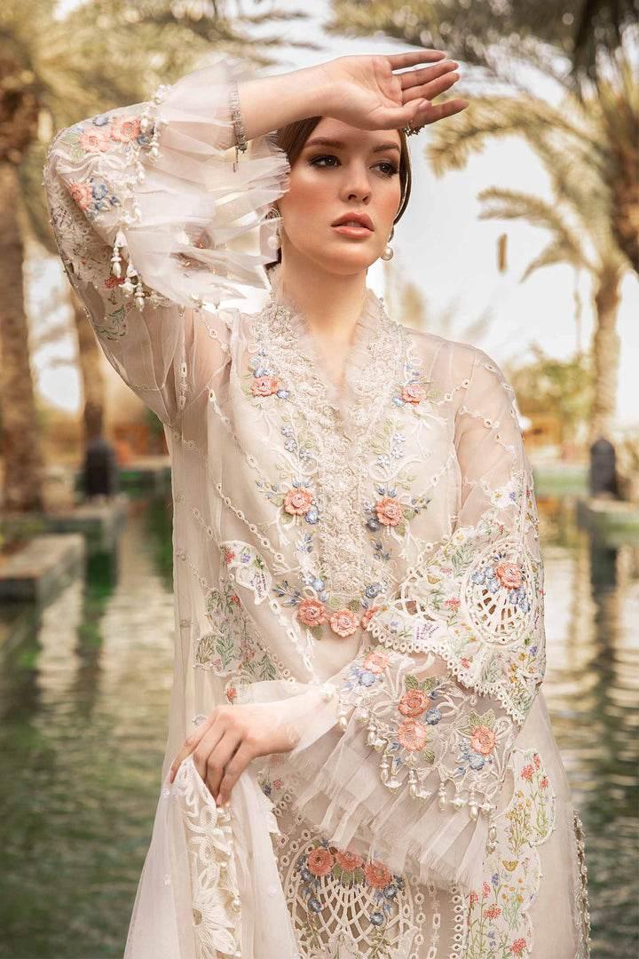 MARIA.B LAWN UNSTITCH EMB 3PC (D-2405-A) - City Cloth House