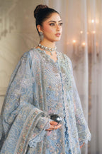 MARYAM HUSSAIN ORGANZA UNSTITCHED EMB ZURI SUIT - City Cloth House