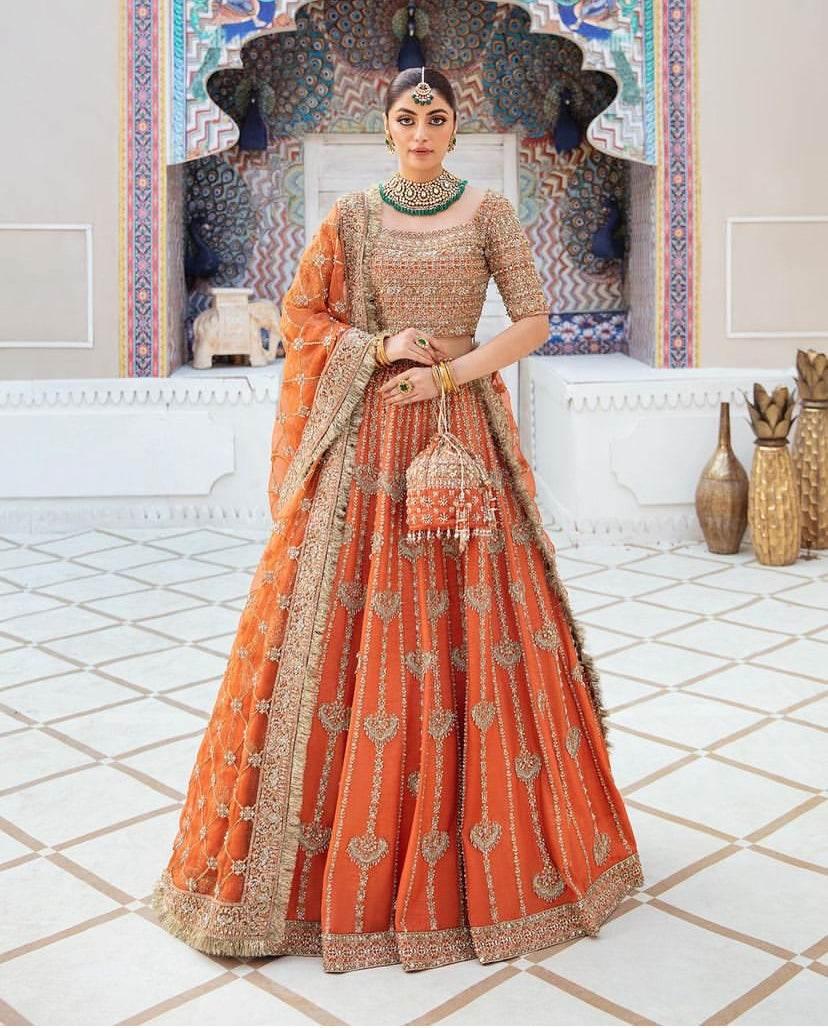 KANWAL MALIK ORGANZA UNSTITCHED EMB MAXI - City Cloth House