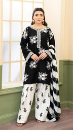 NUREH LAWN PREMIUM UNSTITCHED EMB 3PC