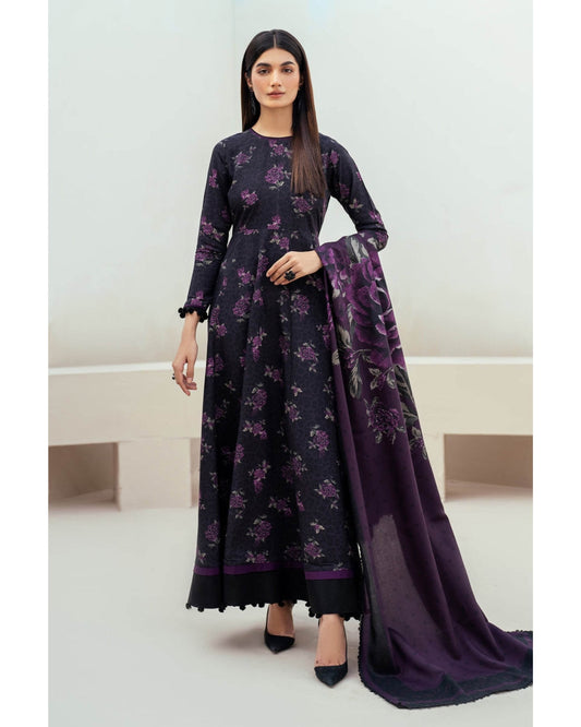 BAROQUE LAWN PRINTED UNSTICH 3PC - City Cloth House