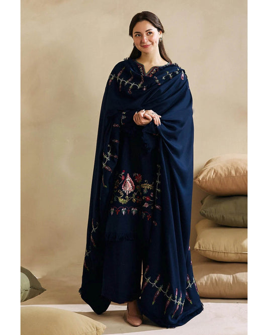 ZARA SHAHJAHAN KHADDAR UNSTITCHED EMB 3PC - City Cloth House