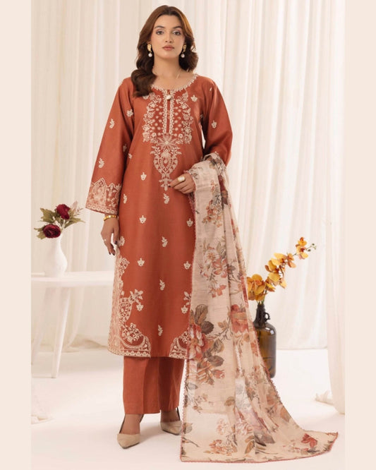 MOHAGNI LAWN PREMIUM UNSTITCHED EMB 3PC - City Cloth House