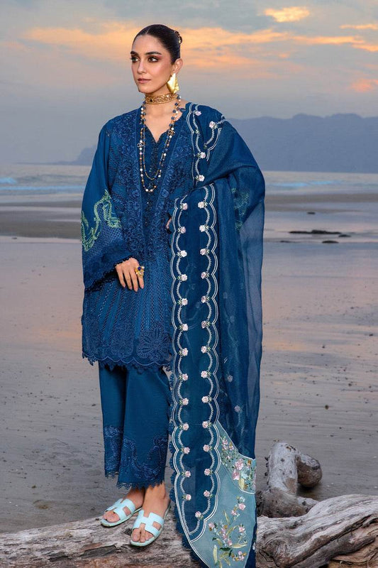 CRIMSON LAWN UNSTITCH EMB 3PC ULYSSES-MIDNIGHT (2B) - City Cloth House