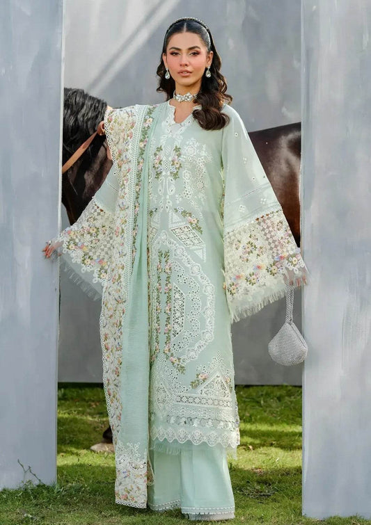 ELAF LAWN UNSTITCH EMB 3PC FROSTEL ELH-4B - City Cloth House
