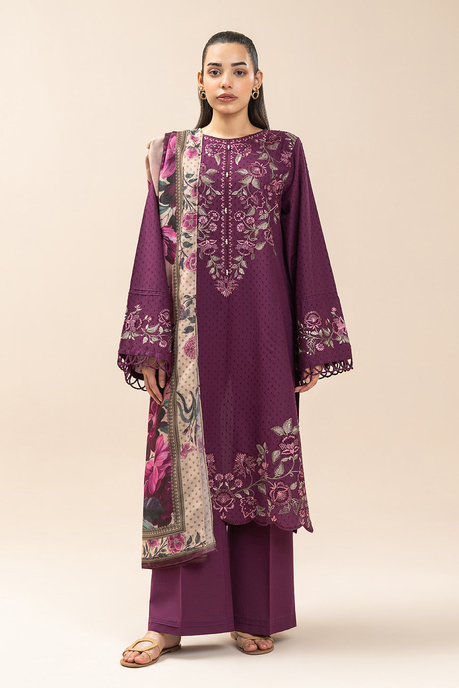 Orchid | Emb Unstitched Dhanak 3pc