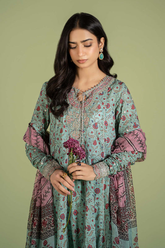 BAROQUE KARANDI PRINTED UNSTICHED 3PC