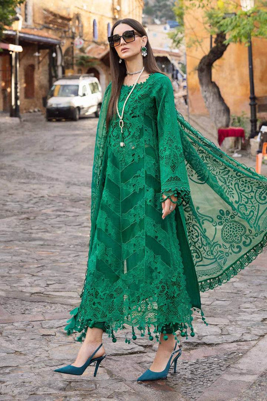 MARIA.B LAWN UNSTITCH EMB 3PC 25’ (8-B) - City Cloth House